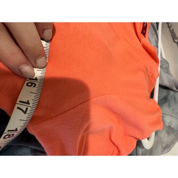 Barbara Lesser Women's Blouse Ruched Sleeve Coral Size Medium - Picture 5 of 8